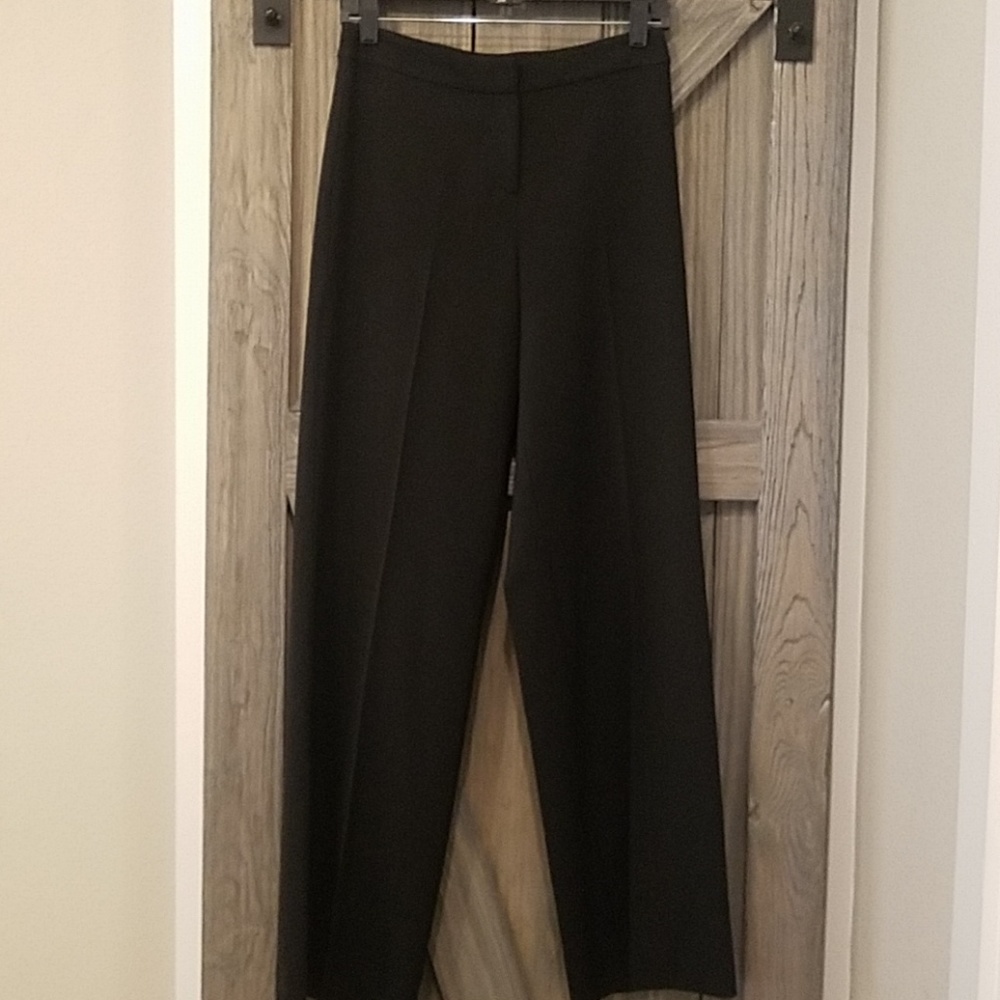 ST JOHN Wool blend, high waisted, wide leg pant